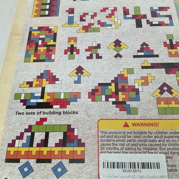 Wooden Blocks Tangram Puzzles, Russian Blocks game learning toy new - Picture 4 of 5